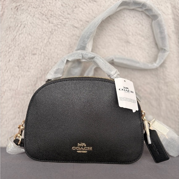 NWT Coach Serena Satchel Crossbody Black Xgrain Leather Gold Hardware